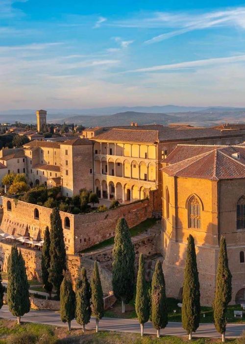 Panoramic view of Pienza, a UNESCO World Heritage town in the Val d’Orcia